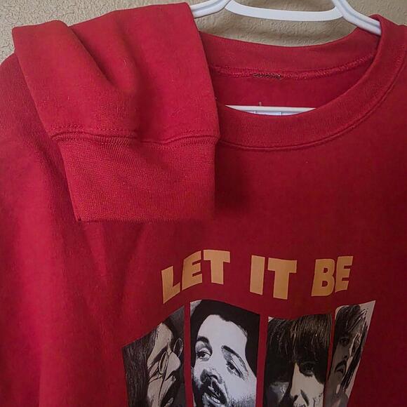 Official BEATLES merch, XL The Beatles: Let It Be, Red Crewneck Sweatshirt - Picture 3 of 5
